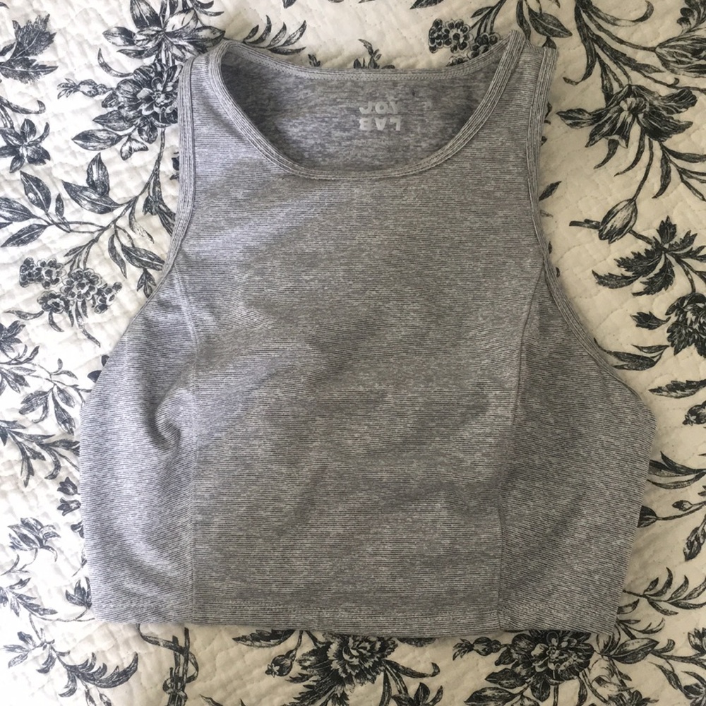 Grey workout crop top